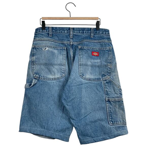 Vintage Dickies Distressed Carpenter Denim Shorts 32 - Picture 5 of 7